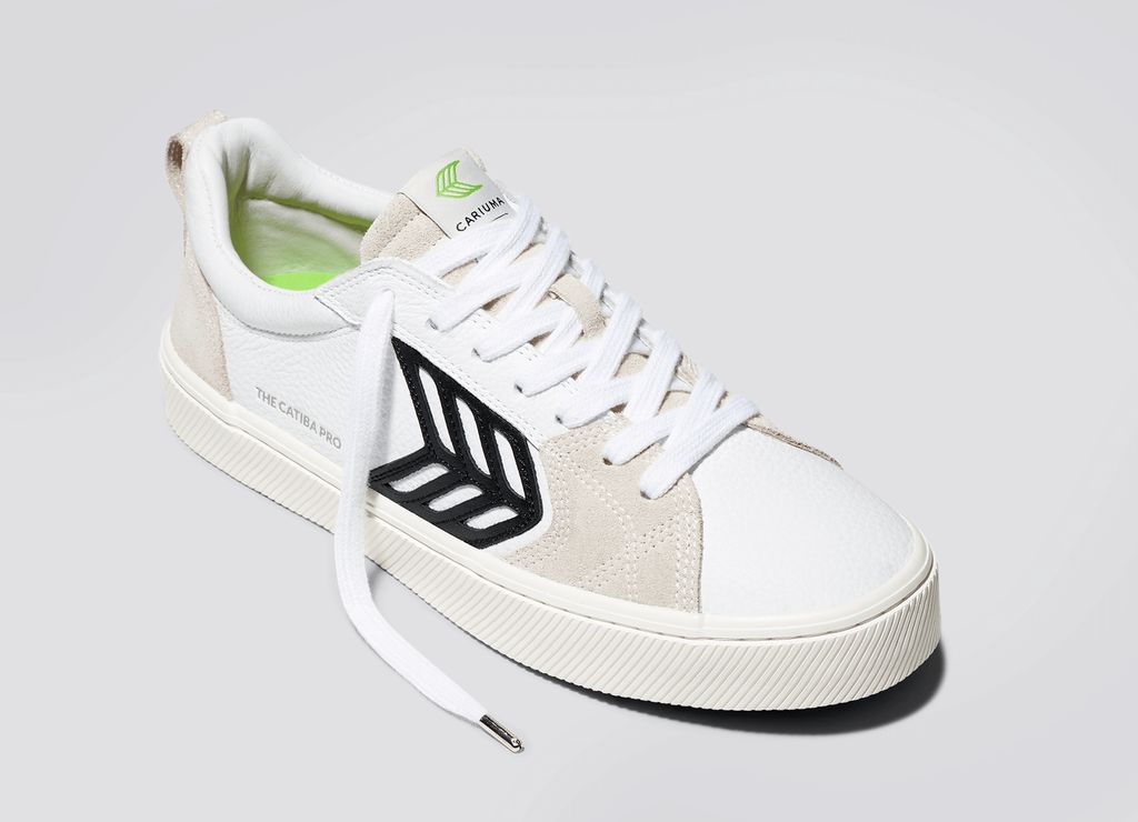 Baskets Cariuma Catiba White/Vintage White/Black Logo Homme | VWI-39134223