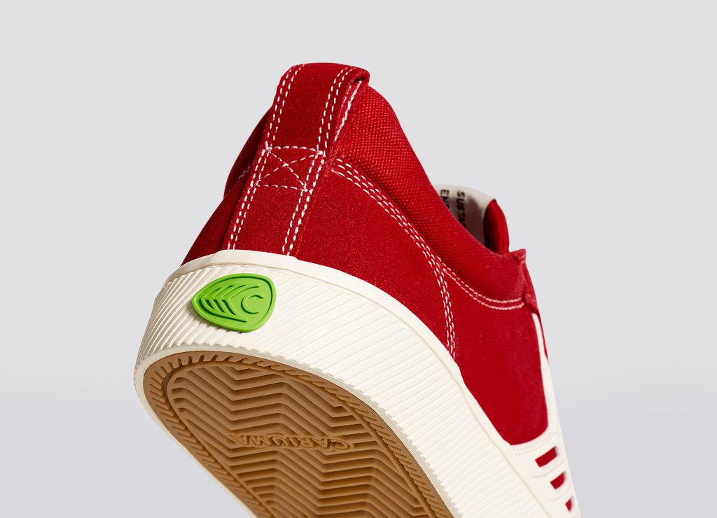 Baskets Cariuma Catiba Samba Red Contrast/Ivory Logo Homme | SLE-89474492