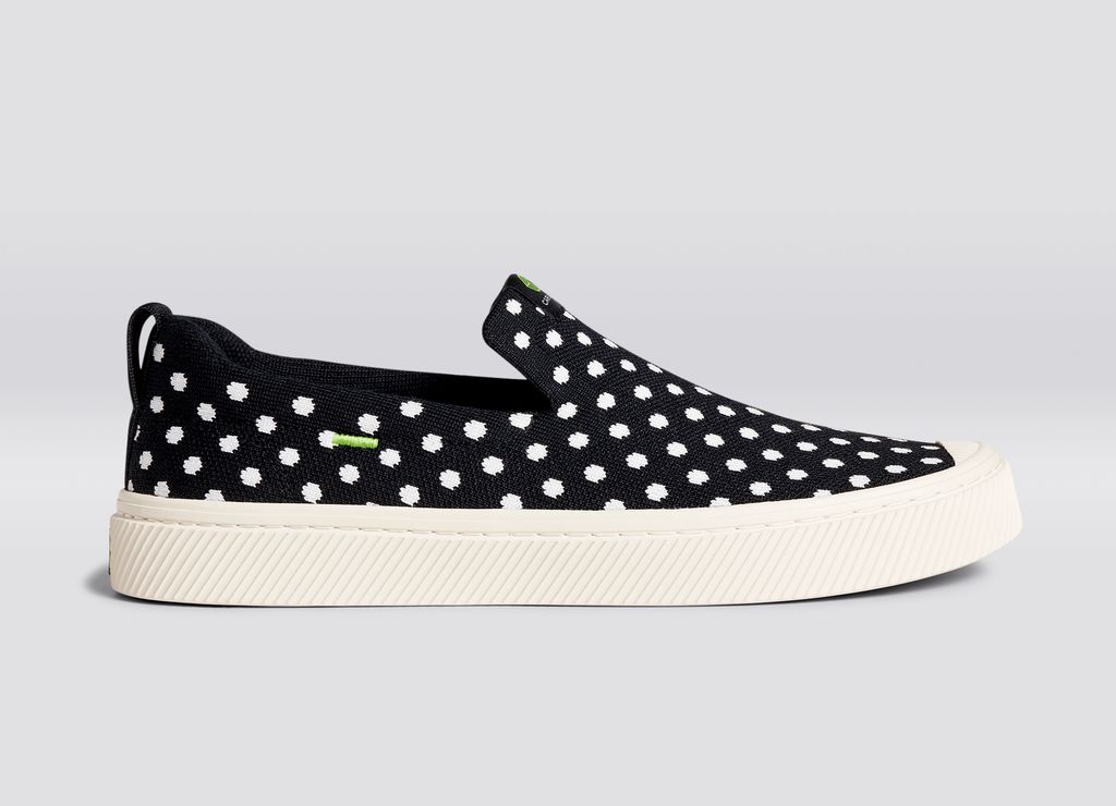 Baskets Cariuma IBI Slip Black/White Polka Dots Homme | BDS-24068733