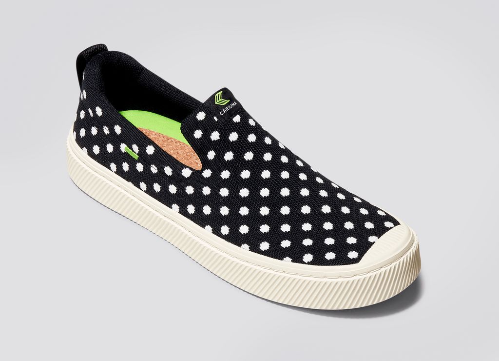 Baskets Cariuma IBI Slip Black/White Polka Dots Homme | BDS-24068733