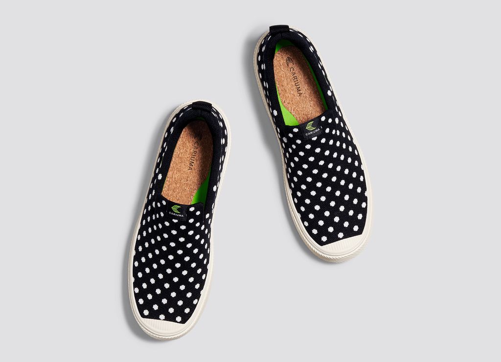 Baskets Cariuma IBI Slip Black/White Polka Dots Homme | BDS-24068733